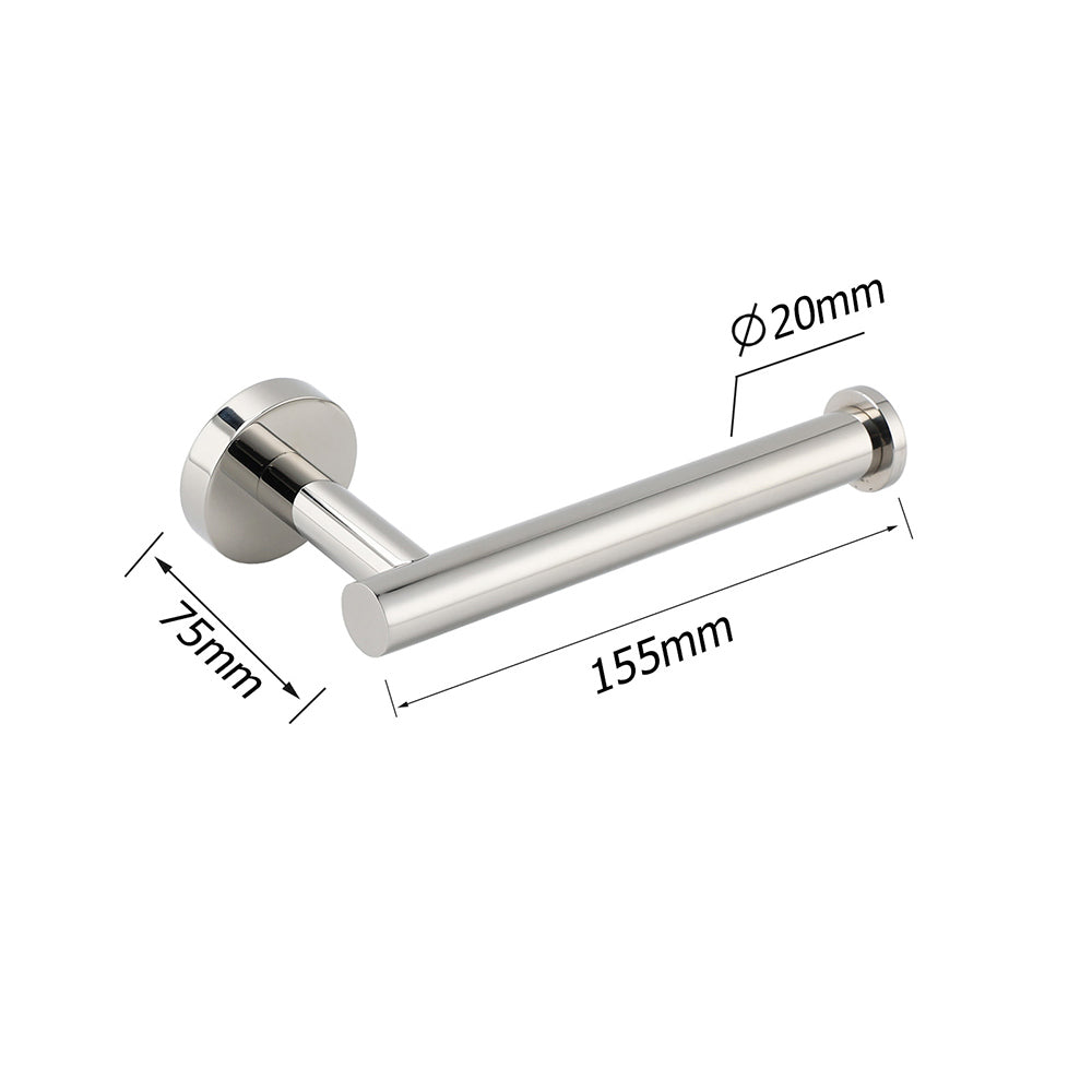 Bathroom Mirror Chrome Stainless Steel Toilet Paper Roll Tissue Holder Rack Kit