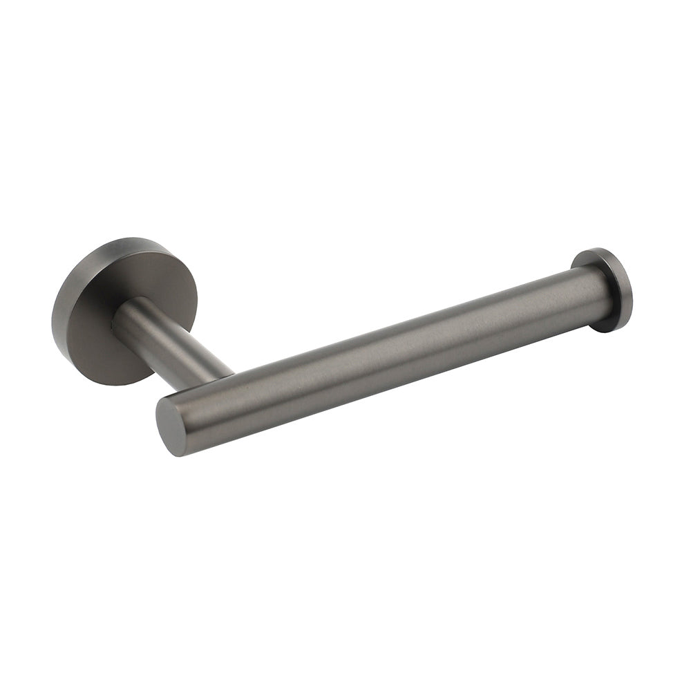 Gun Metal Round 304 Stainless Steel Toilet Paper Roll Tissue Holder Wall Mounted