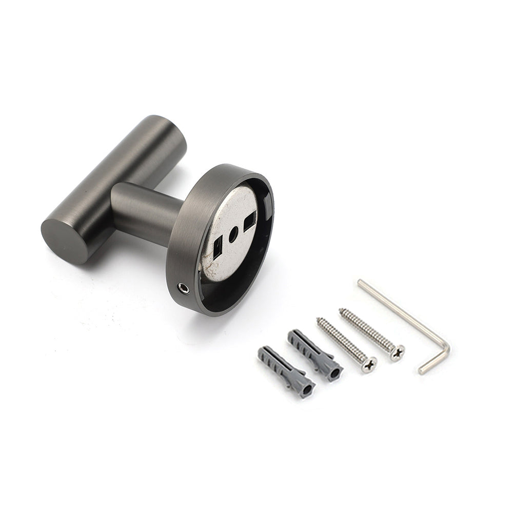 Gun Metal Tidy Robe Hook Hanger Organizer Bathroom Stainless Steel Wall Mounted