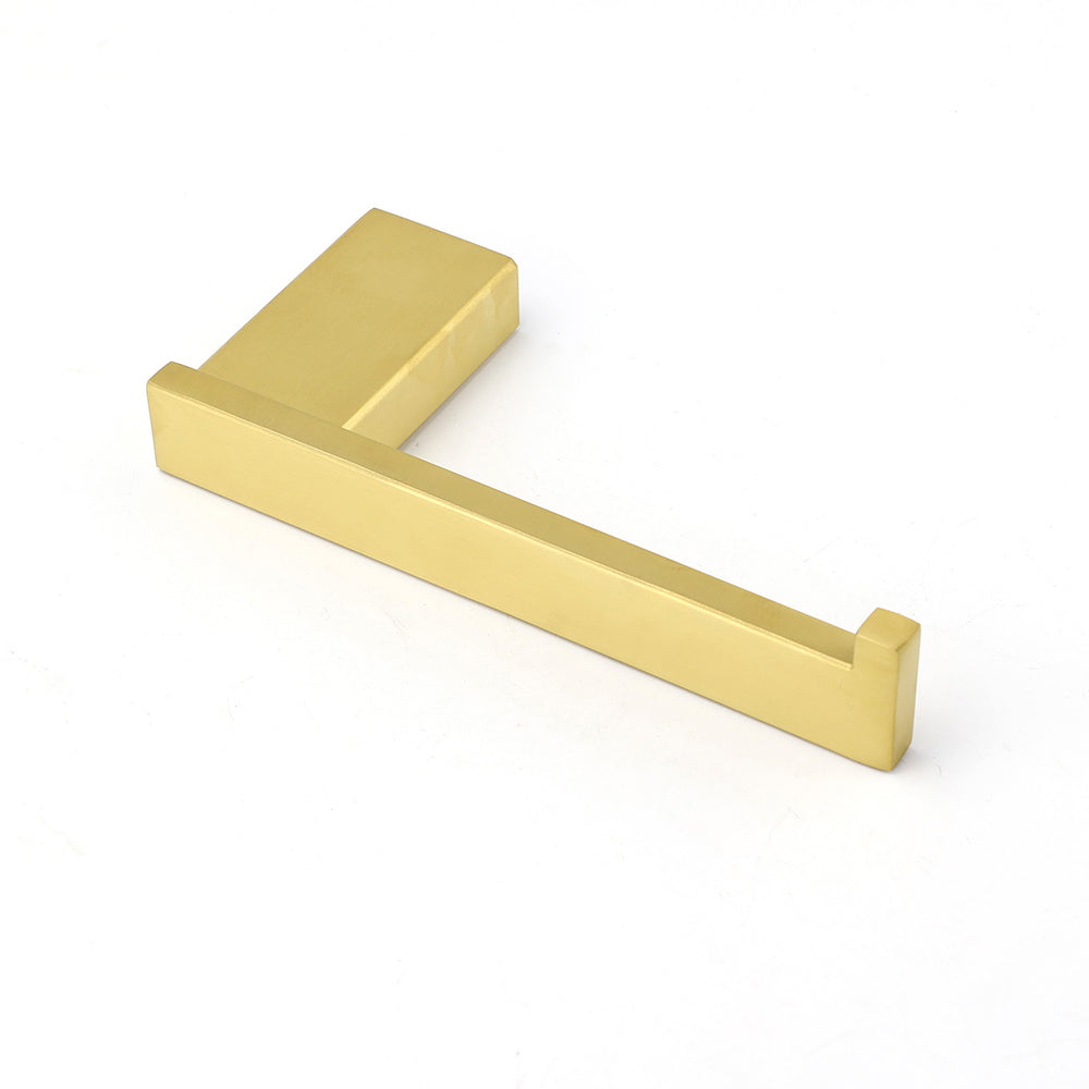 Bahtroom Brushed Gold Toilet Paper Roll Tissue Roll Holder Rack Wall Mounted Kit