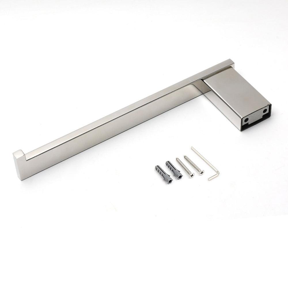 Mirror Chrome Stainless Steel Square Towel Rack Clothes Wall Mounted Holder Kit