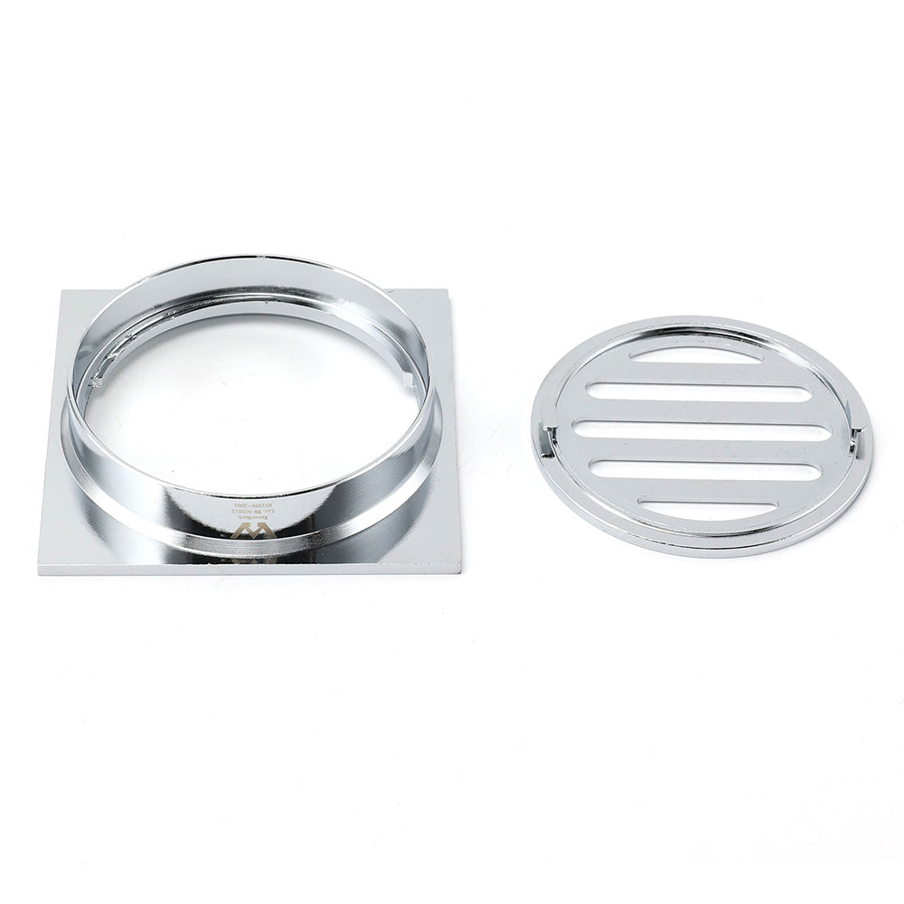 Watermark Stainless Steel 85x85mm Small Square Shower Grate Floor Drain 72mm Outlet