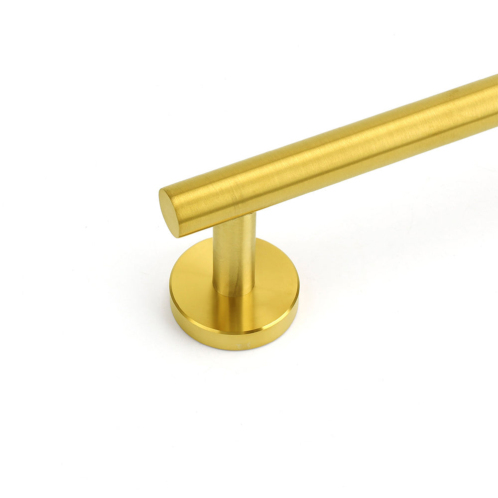 Brushed Gold Stainless Steel 750mm Long Towel Rack Rail Holder Round Hanger Bar