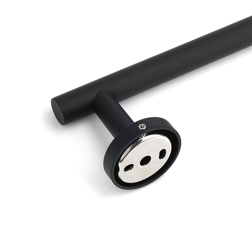 Matt Black 600mm Long Single Towel Rack Rail Holder Stainless Steel Hanger Bar