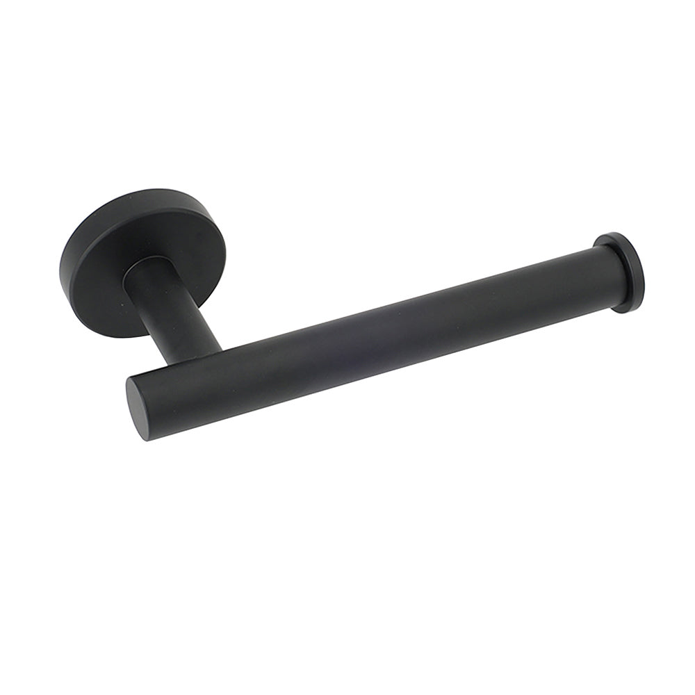 Matt Black Round Stainless Steel Toilet Paper Roll Tissue Holder Bathroom Wall