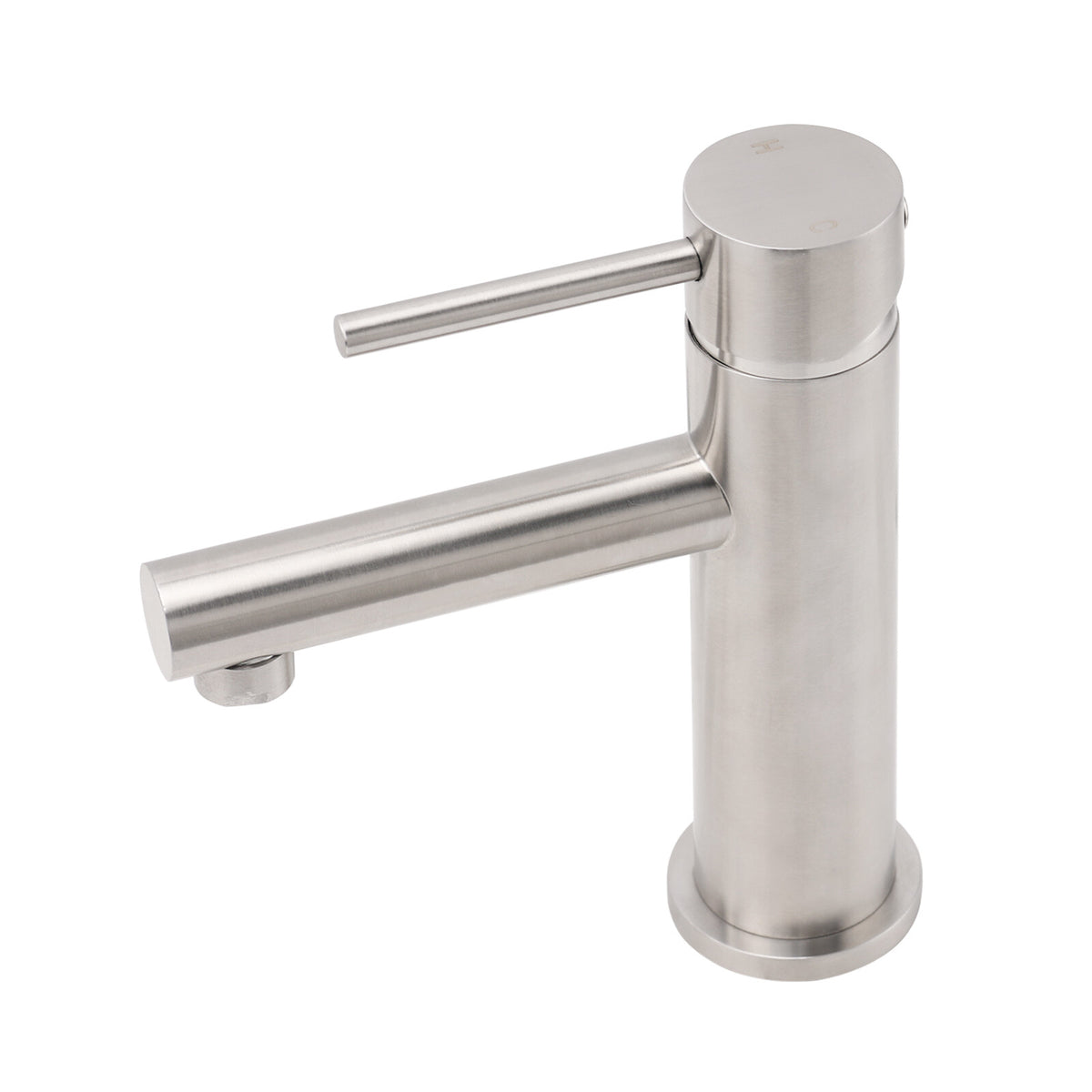 Brushed Nickel Basic Round Bathroom Basin Mixer Laundry Vanity Sink Faucet Tap