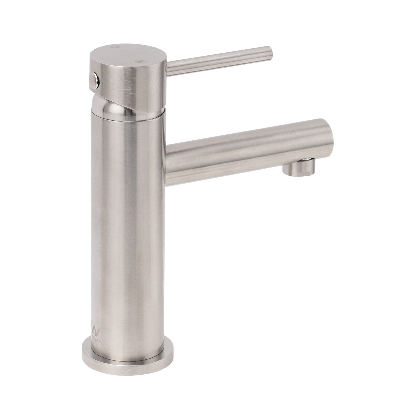Brushed Nickel Basic Round Bathroom Basin Mixer Laundry Vanity Sink Faucet Tap