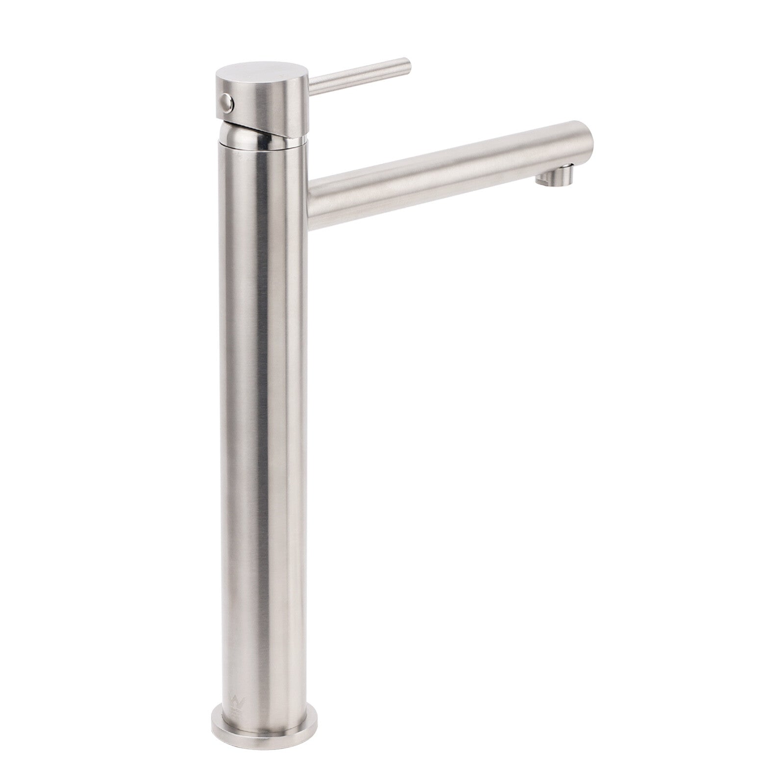 Brushed Nickel Classic Round Bathroom Basin Straight Spout Mixer Sink Faucet Tap