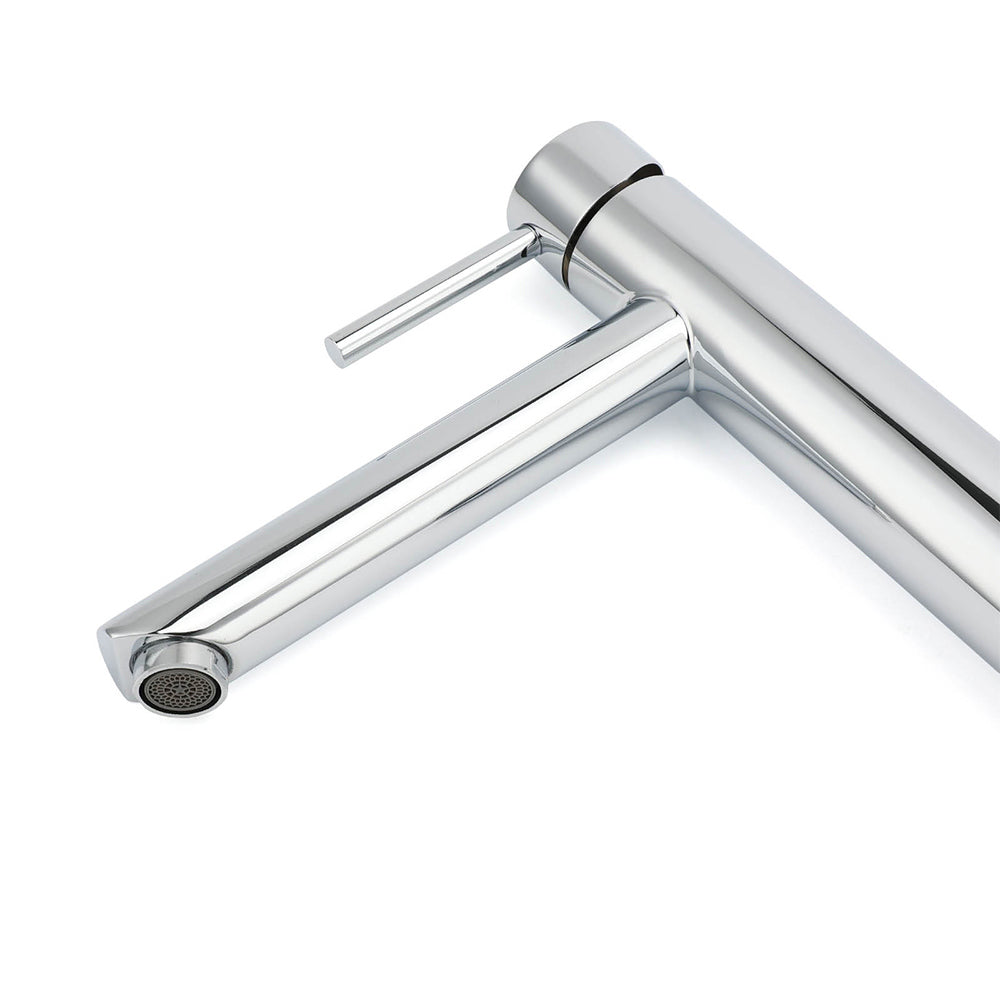 WELS 7.5L/m Round Tall Laundry Basin Mixer Vanity Sink Faucet Tap Polish Chrome