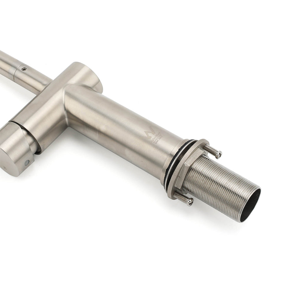 WELS 6L/m Kitchen Laundry 360º Swivel Sink Mixer Faucet Tap Spout Brushed Silver