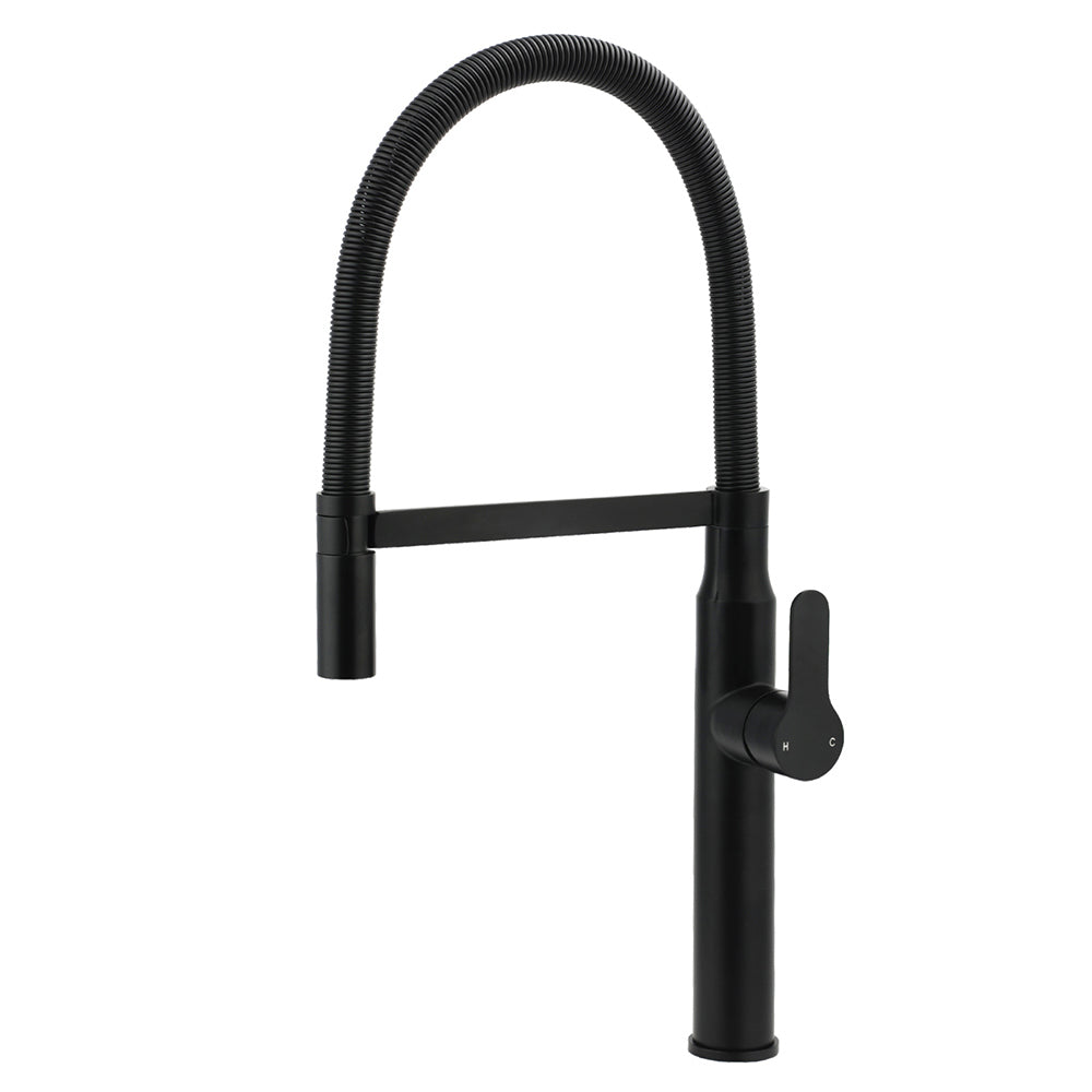 Matt Black Kitchen Sink Basin Mixer 360º Swivel Faucet Tap Pull Out Spout WELS