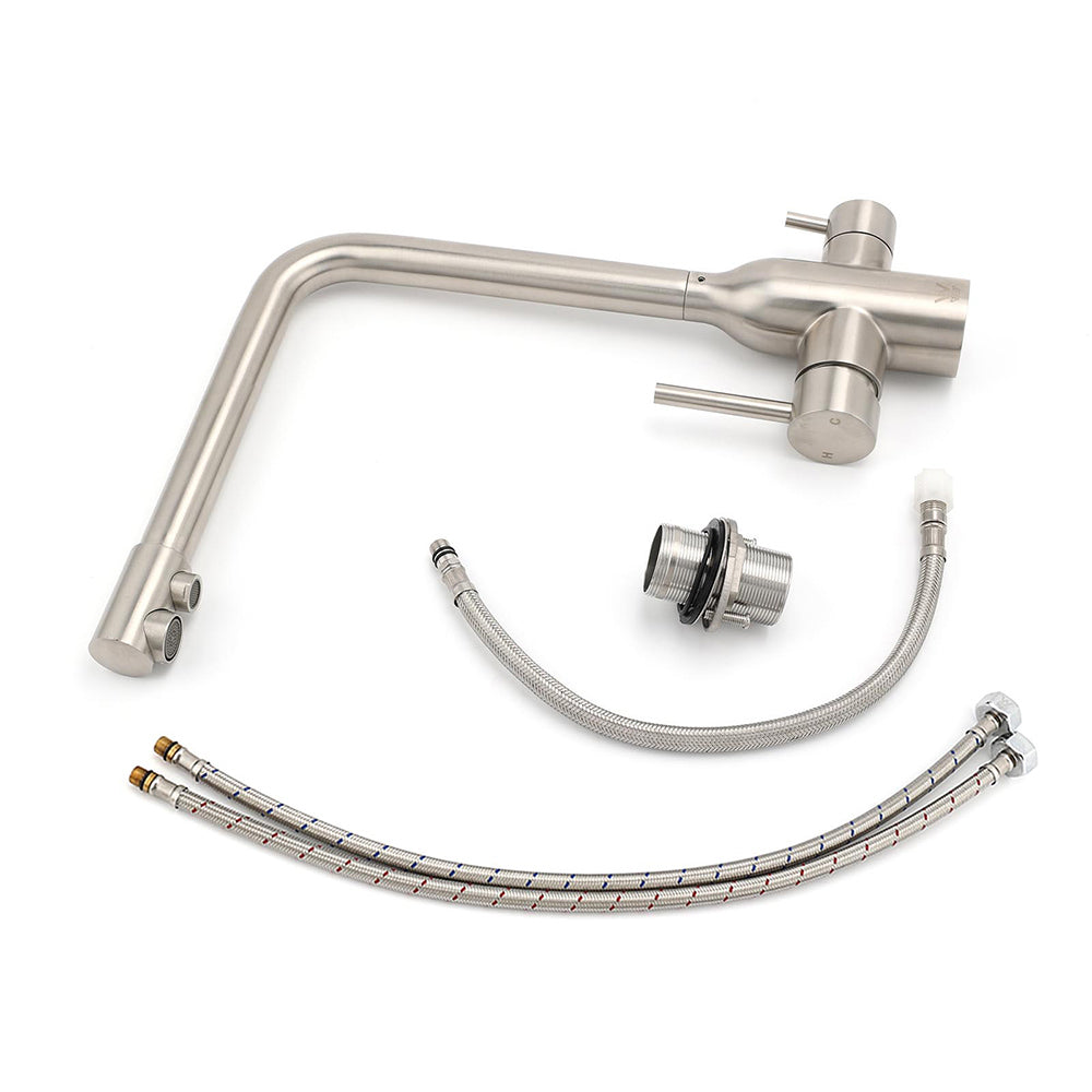 WELS 3 Function Kitchen Sink 360° Swivel Mixer Tap Clean Pure Drink Water Faucet