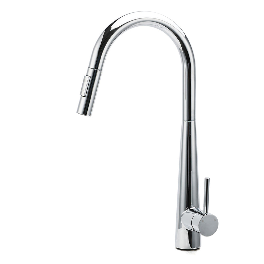 WELS Chrome 360 Swivel Pull Out Kitchen Tap Sink Mixer Faucet Spout 2 Way Outlet