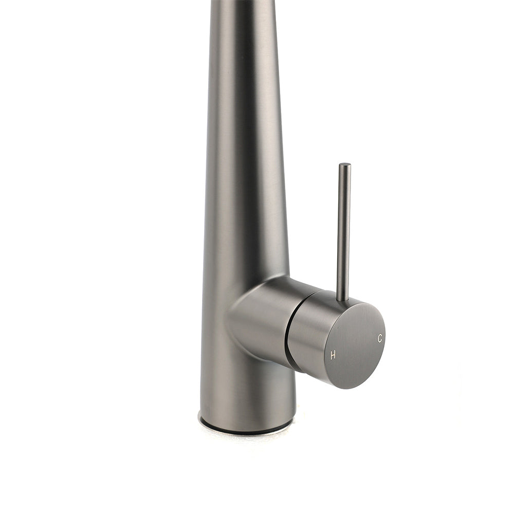 WELS Gun Metal Grey Pull Out Kitchen Sink Tap Basin Mixer Faucet Flexible Spout