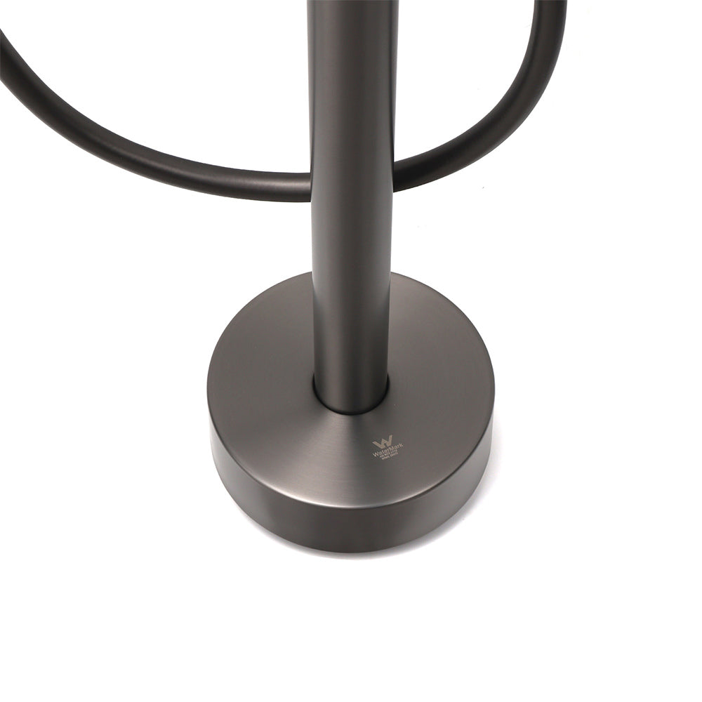 Gun Metal Bathtub Mixer Tap Free Standing Faucet Spout With Handheld Shower Set