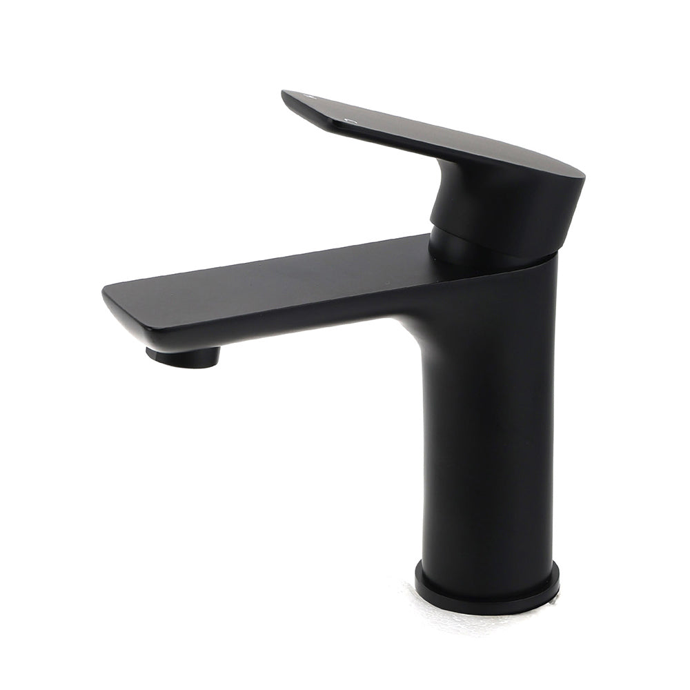 WELS Matt Black Basin Mixer Bathroom Vanity Laundry Sink Flick Faucet Tap Valve