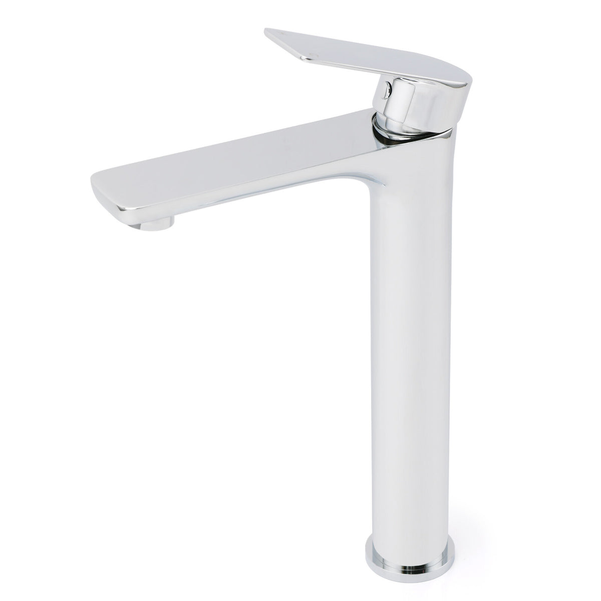 WELS Bathroom Chrome Round Tall Basin Mixer Vanity Faucet Laundry Counter Tap