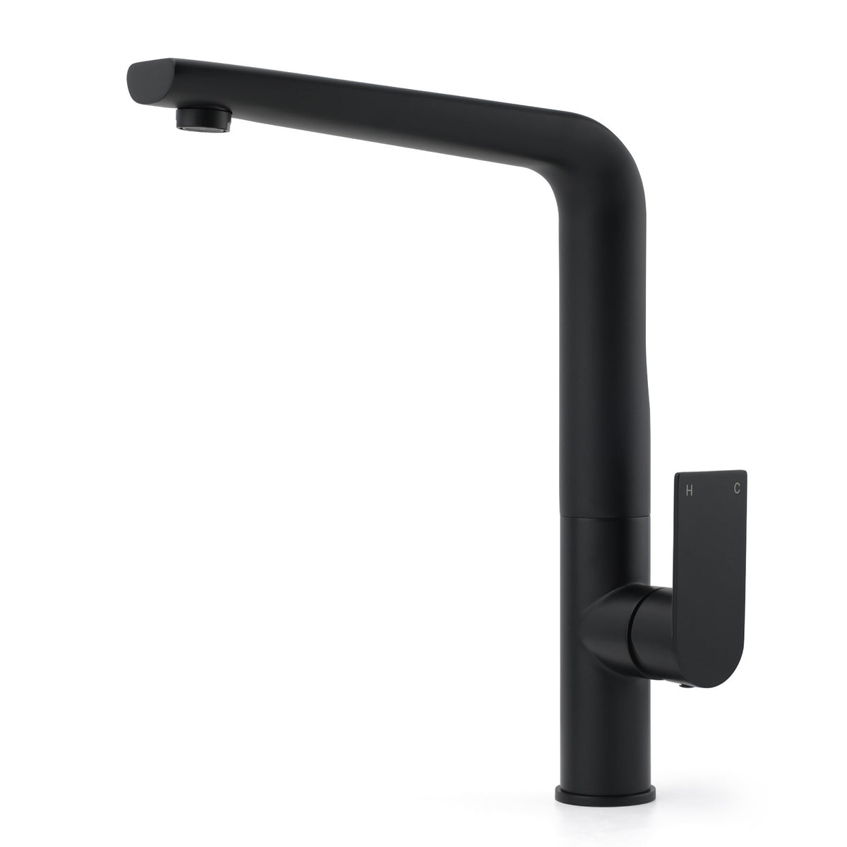 WELS Matte Black Round Kitchen Mixer Sink Tap Swivel Laundry Faucet Spout NEW