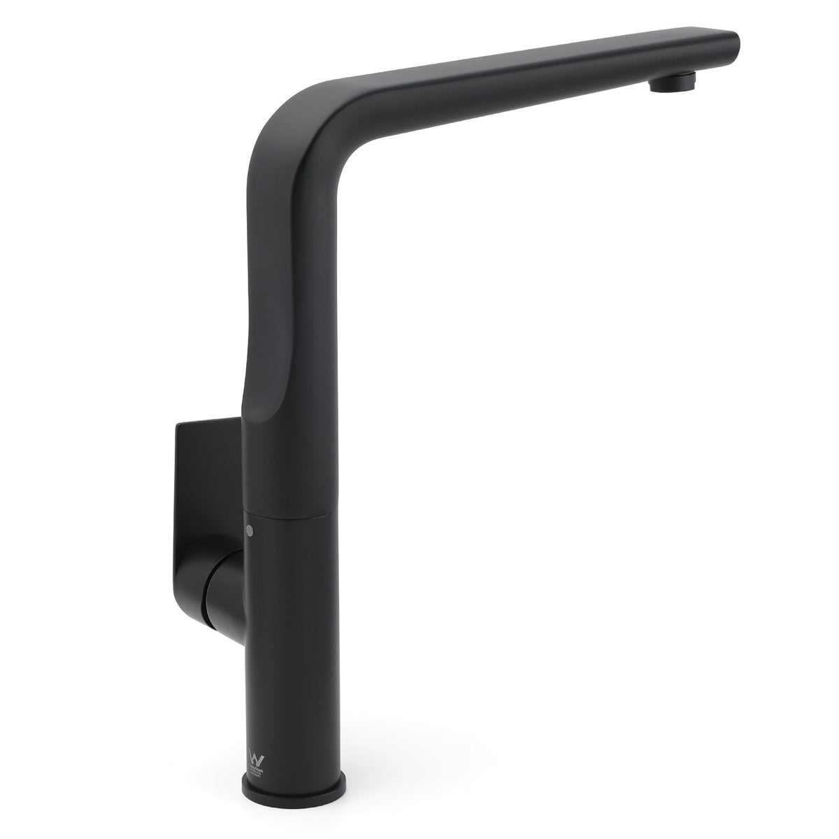 WELS Matte Black Round Kitchen Mixer Sink Tap Swivel Laundry Faucet Spout NEW