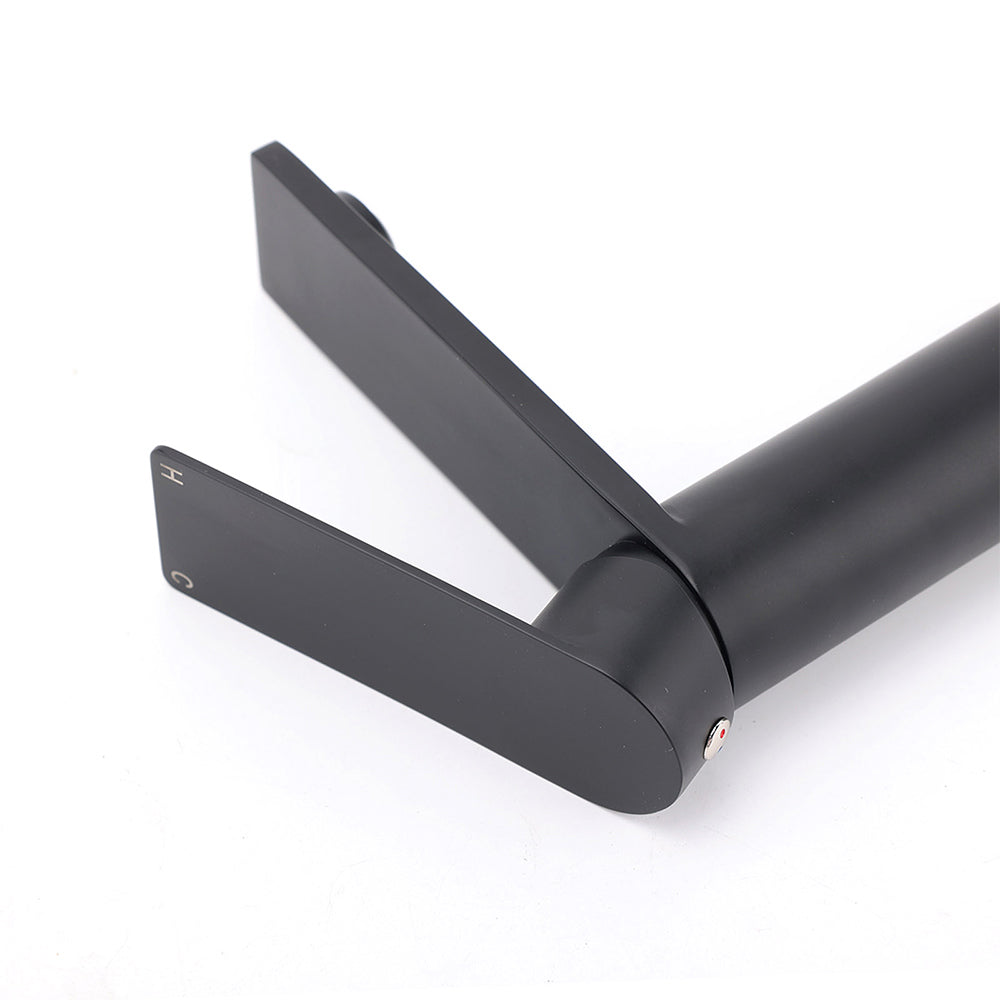 Matt Black Round Bathroom Basin Mixer Vanity Sink Faucet Spout Laundry Tap WELS