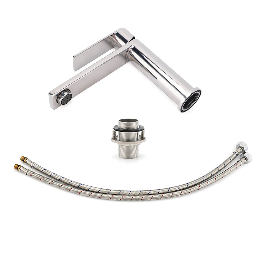 WELS Chrome Short Basin Mixer Vanity Sink Faucet Kitchen Laundry Spout Tap Set