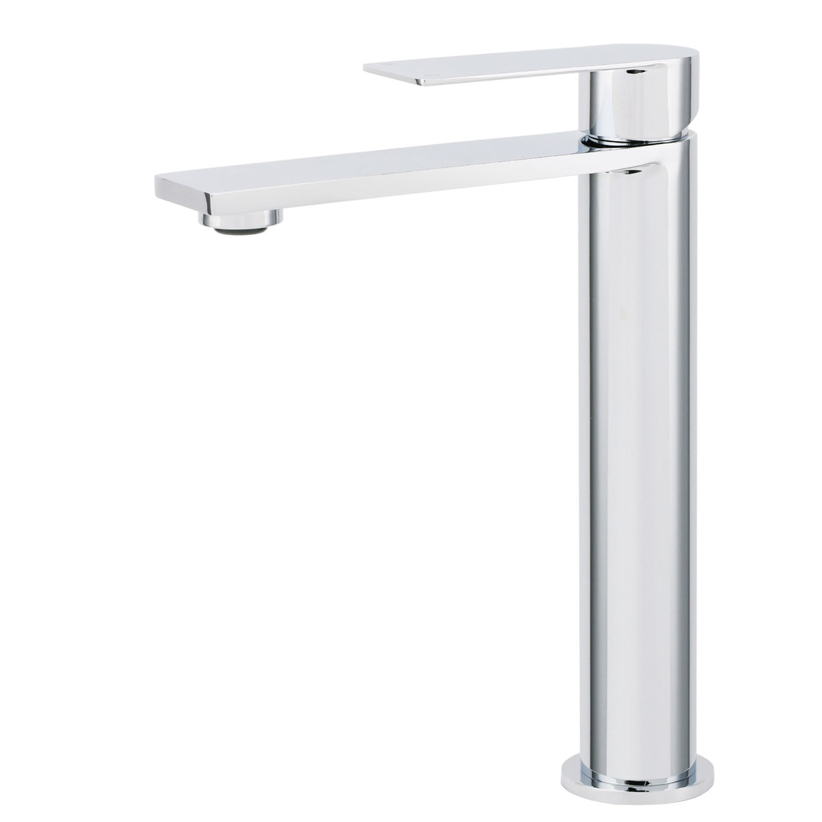 WELS Polished Chrome Tall Basin Mixer Vanity Sink Faucet Spout Laundry Flat Tap