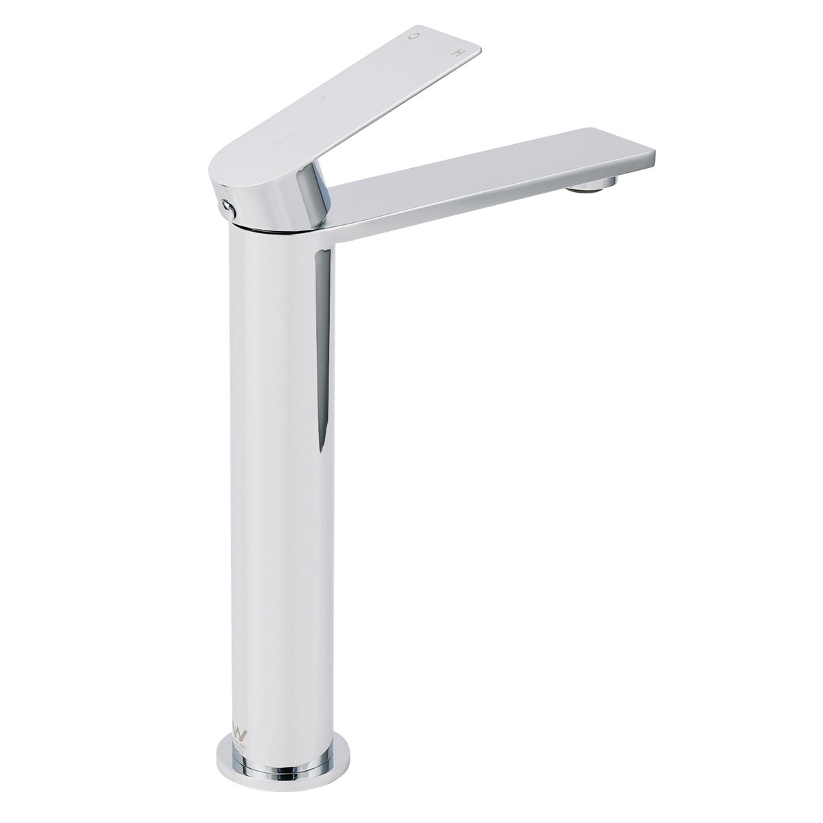 WELS Polished Chrome Tall Basin Mixer Vanity Sink Faucet Spout Laundry Flat Tap