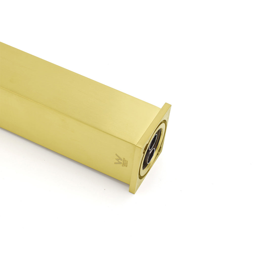 Brushed Gold 165mm Square Basin Mixer Faucet Hot Cold Tap Kitchen Laundry Vanity