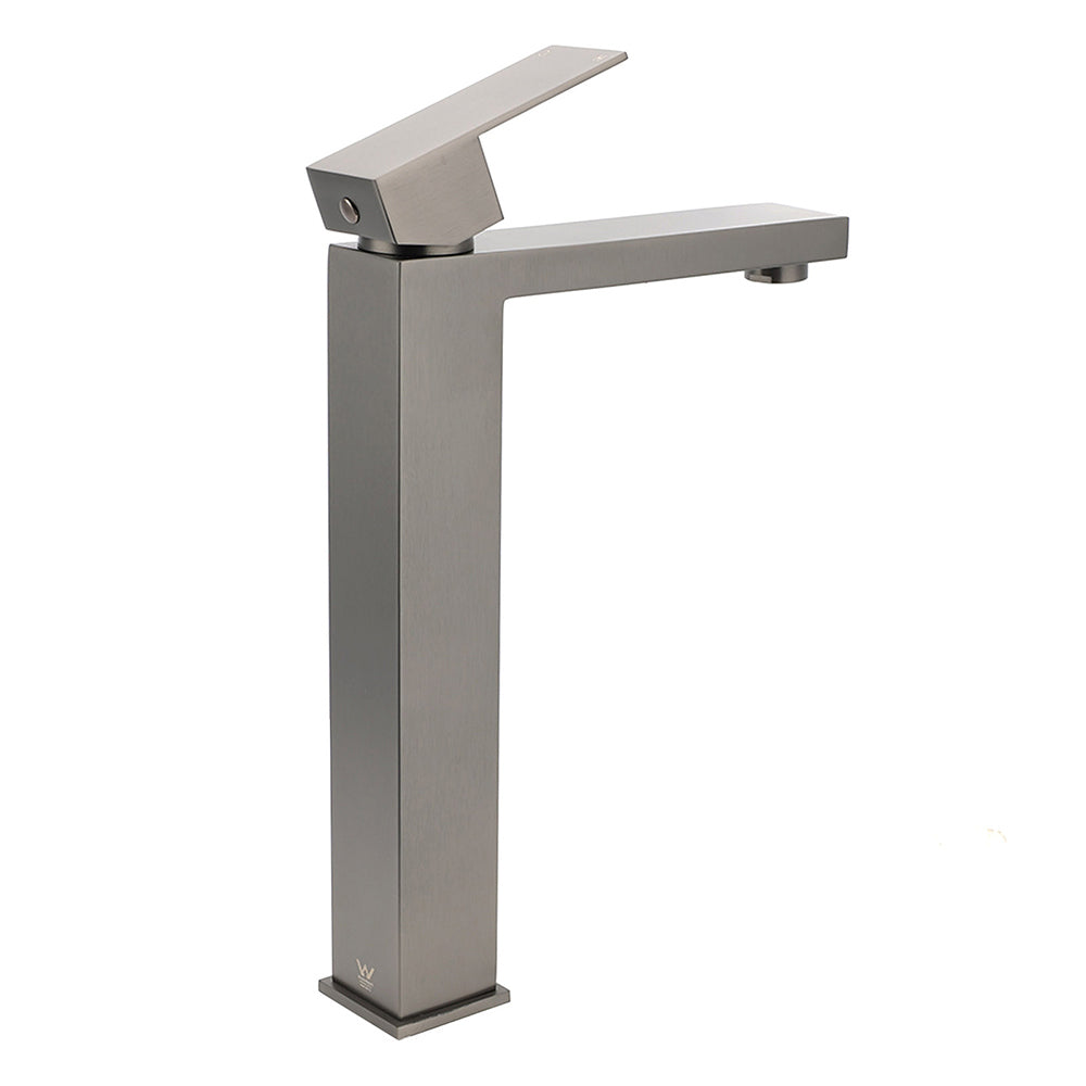 WELS Gun Metal Square 310mm Tall Basin Vessel Mixer Kitchen Laundry Faucet Tap