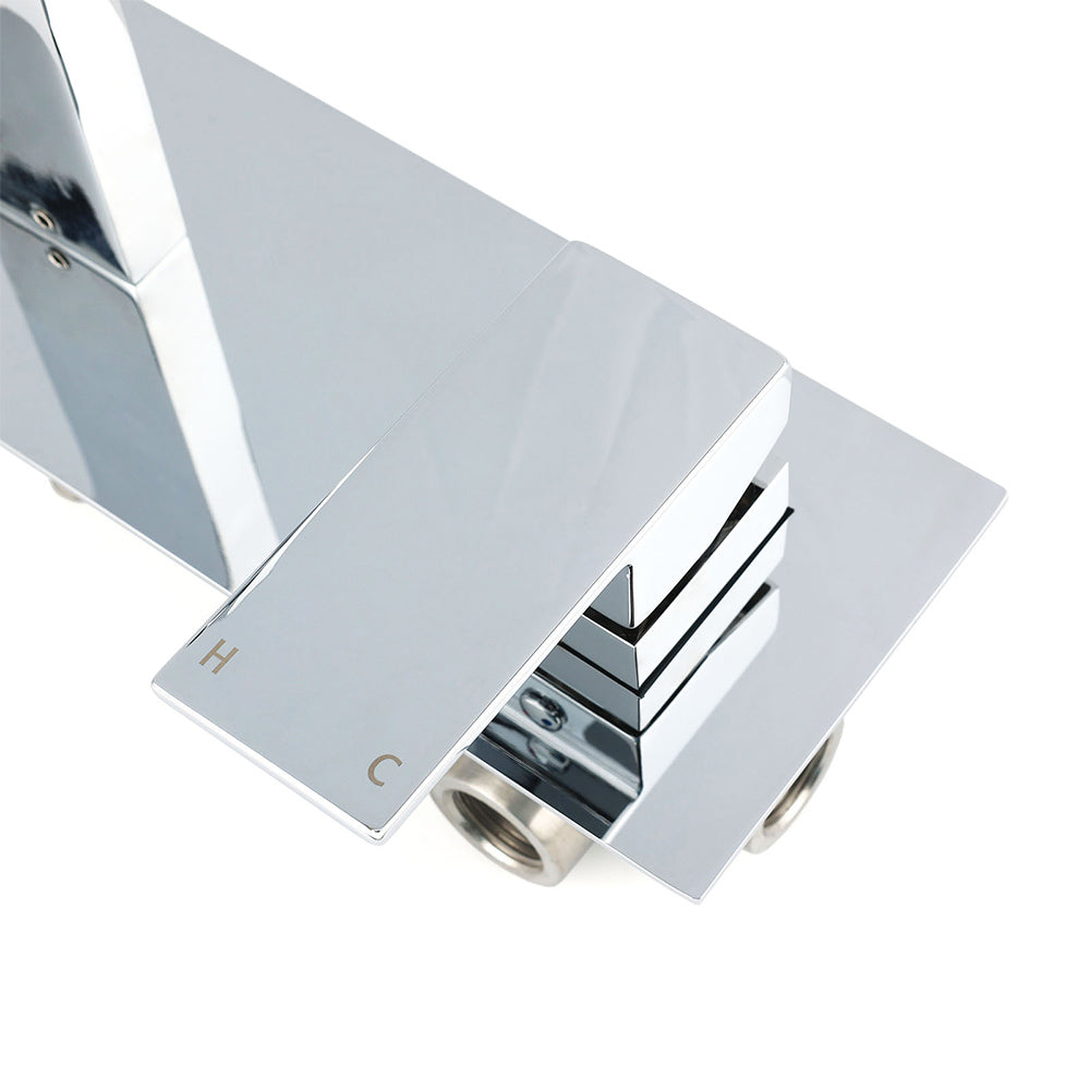 WELS 7.5L/min Basin Mixer Bathroom Vanity Brass Chrome Wall Mounted Spout Outlet