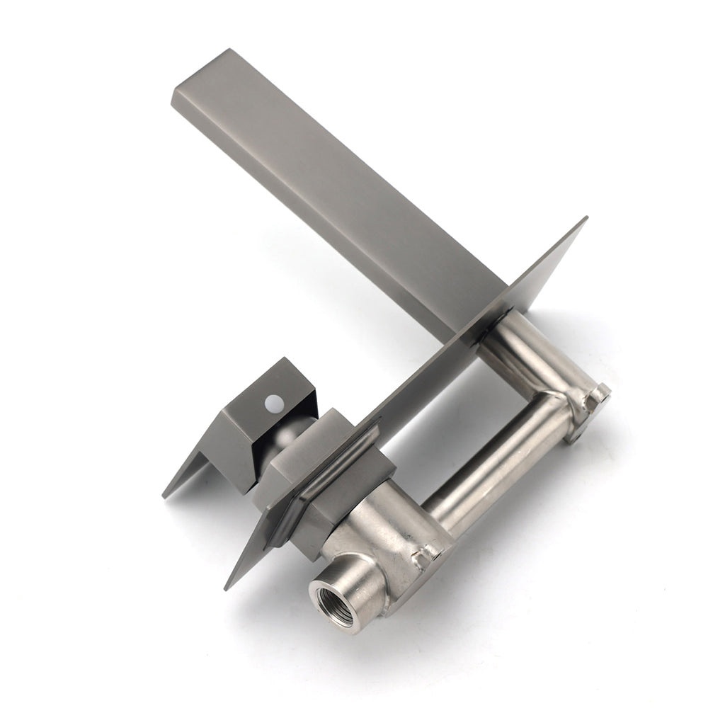 WELS Gun Metal Square Wall Mount Basin Mixer Laundry Vanity Tap Spout Faucet Set