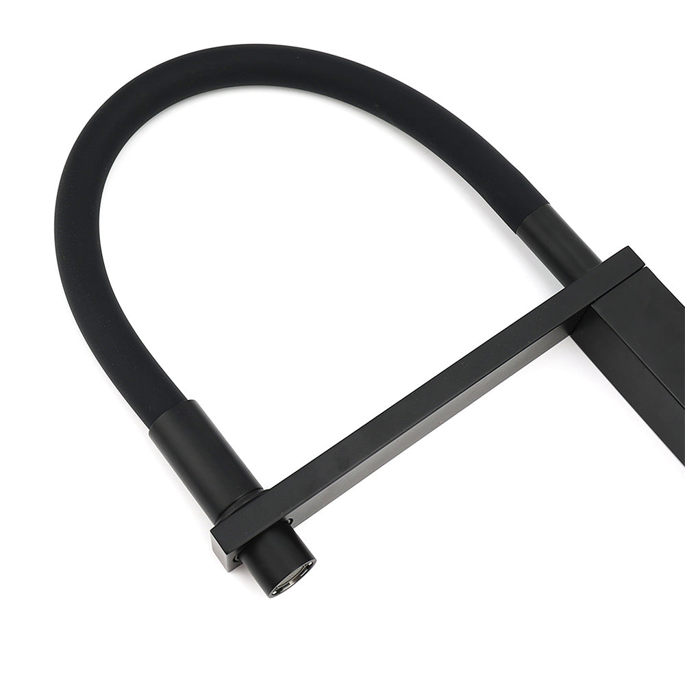 Matt Black Swivel Kitchen Sink Basin Mixer Swivel Faucet Tapware Pull Out Spout