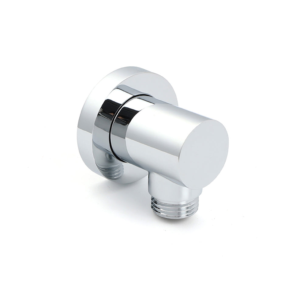 Bathroom Component Brass Chrome Flexible Shower Elbow Connector Water Inlet 1/2" End