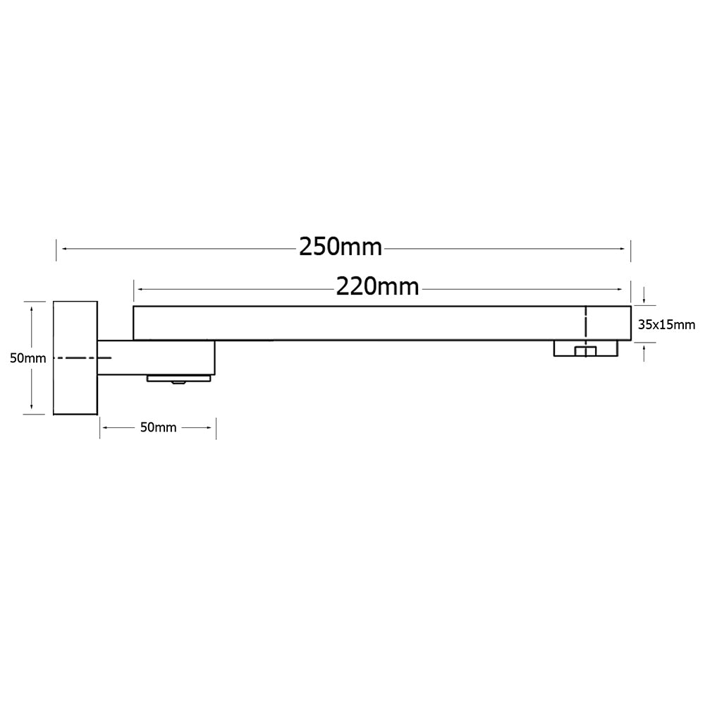 Brushed Gold Square Stainless Steel 180 Swivel Bathtub Faucet Water Outlet Spout
