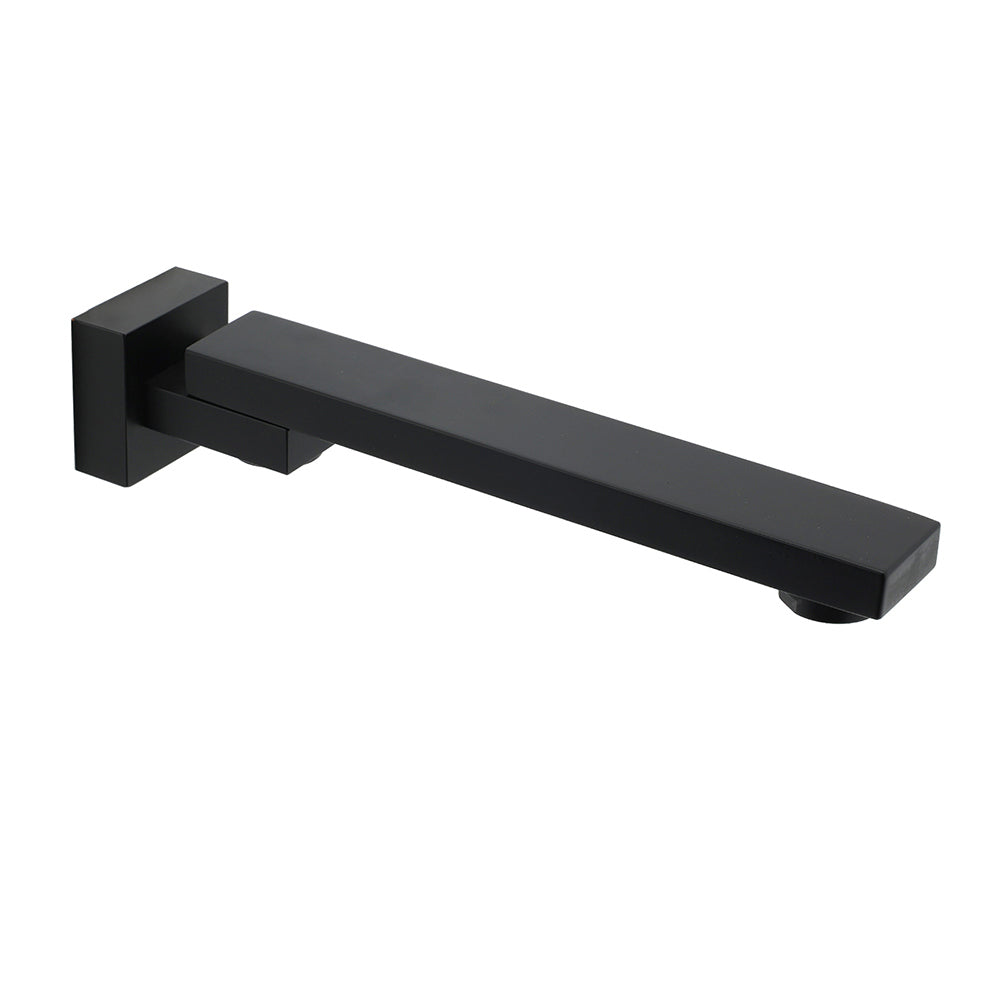 Matte Black Square Bathtub Faucet 180° Swivel Water Spout Outlet Basin Watermark