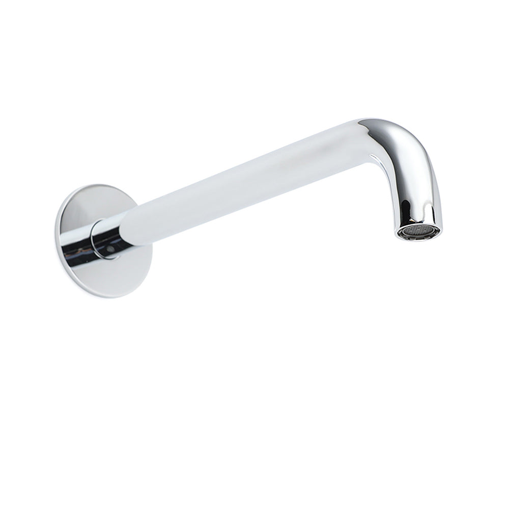 Polisehd Chrome Round 250mm Long Water Filler Spout Bath Tub Wall Mounted Outlet