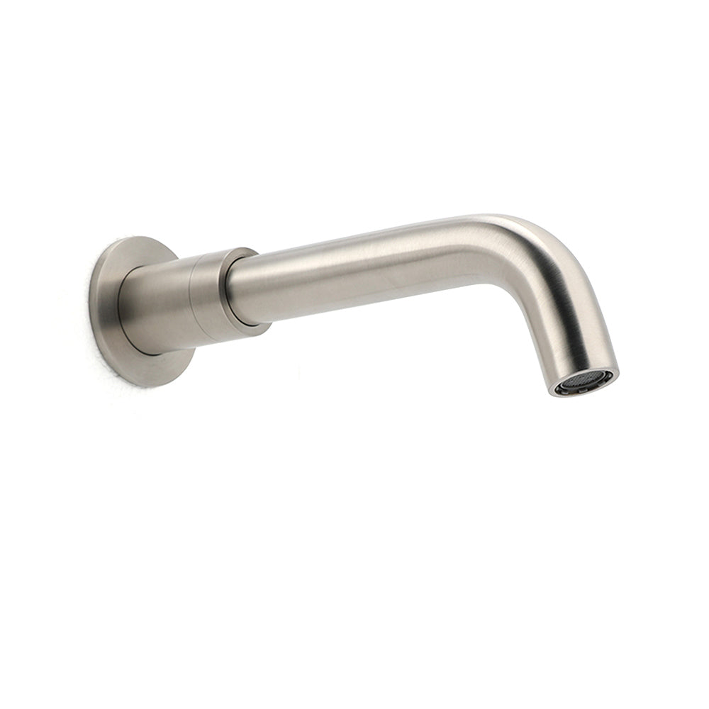 Brushed Nickel Silver Round Swivel Basin Faucet Bubble Water Outlet Bath Tub Spout