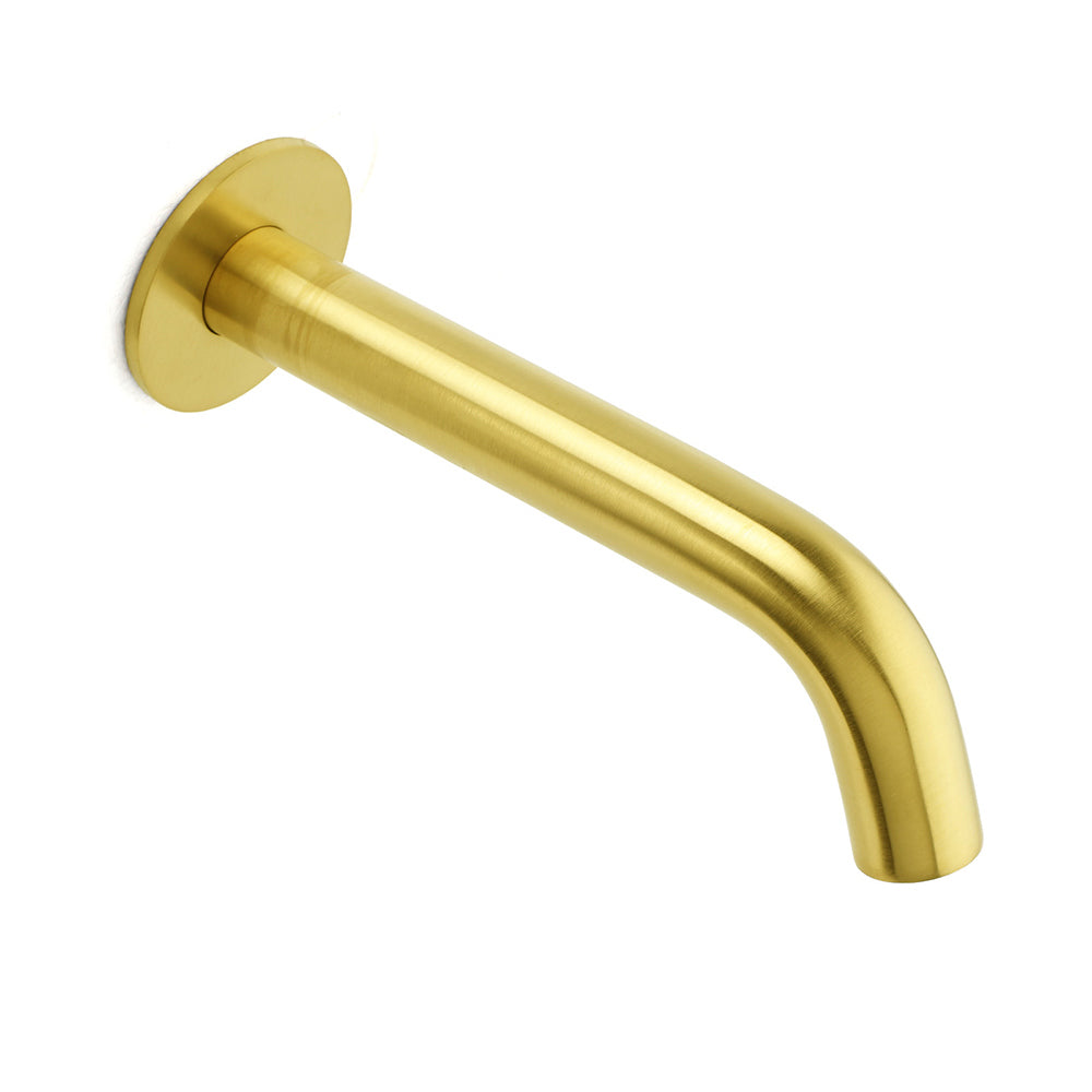Brushed Gold Round Curve Bathtub Spout Stainless Steel Faucet Water Outlet Tap