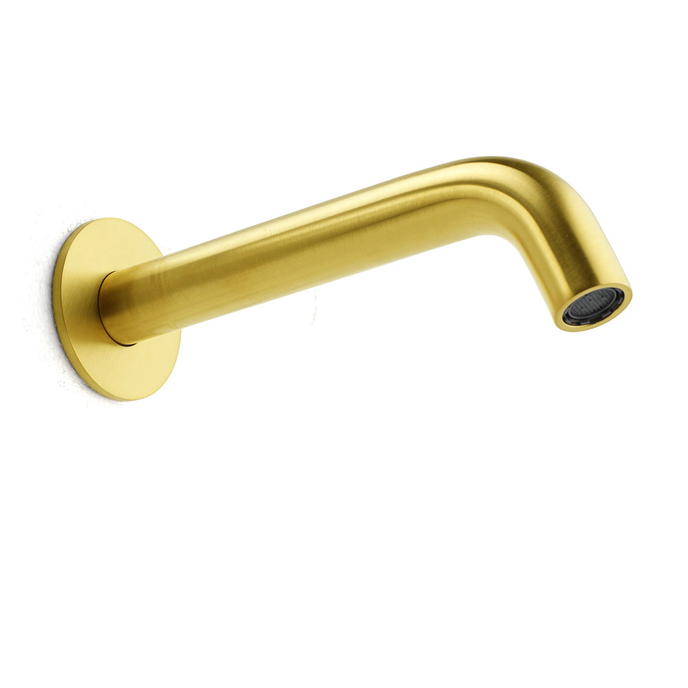 Brushed Gold Round Curve Bathtub Spout Stainless Steel Faucet Water Outlet Tap
