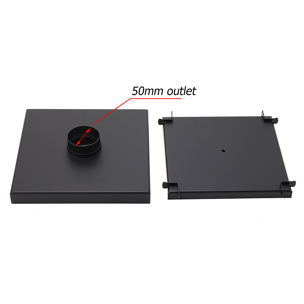 Matt Black Bathroom Big 200mm Tile Insert Floor Drain Shower Grate 50mm Outlet