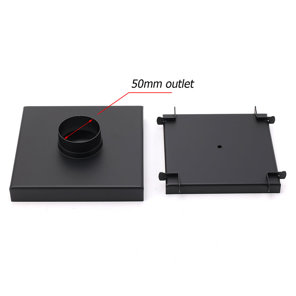 Matt Black 150x150mm Tile Insert Floor Drain Shower Grate 50mm Outlet Watermark