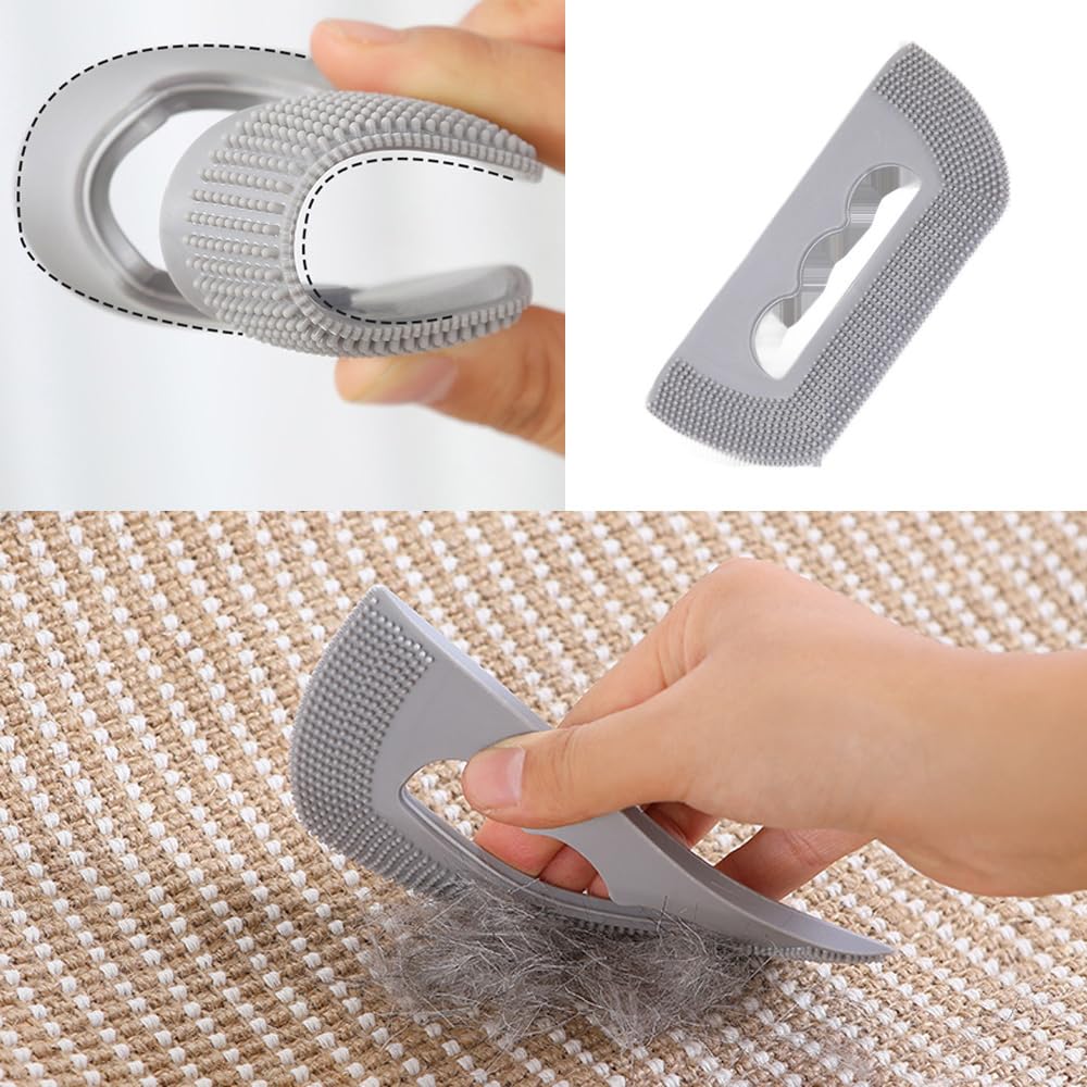 Cat Brush - Pumpkin Shape - Cat Comb - Dog Brush - Brush Against Cat Hair - Anti-Shedding - Coat Care - Gray