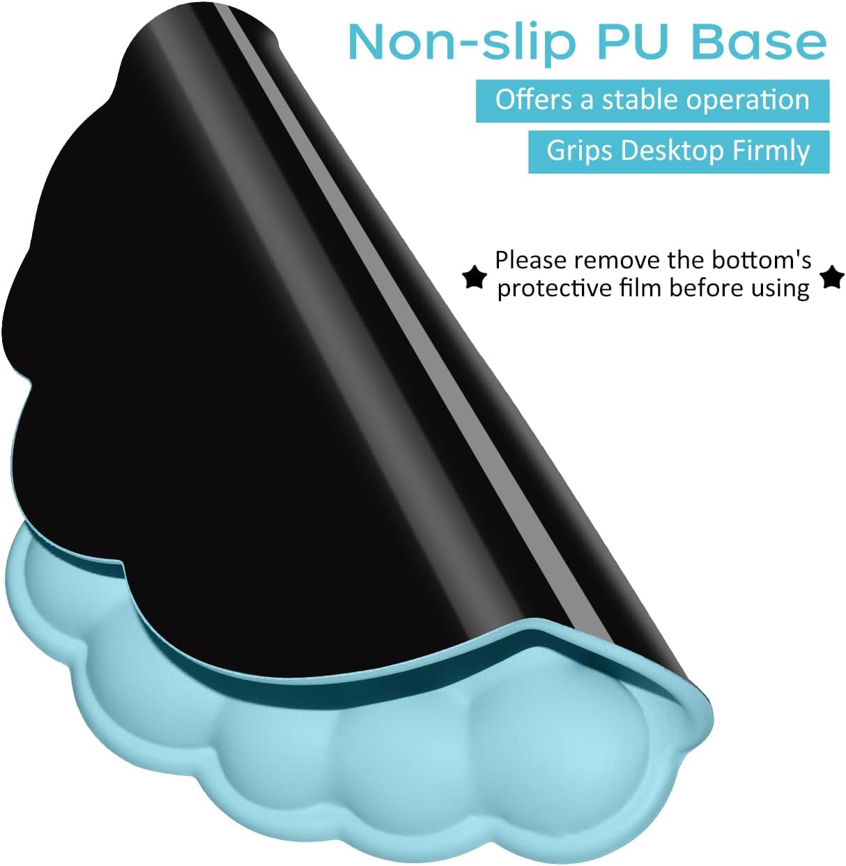 Mouse pad - Mouse pad with wrist rest - Ergonomic mouse pad - Mouse pad with leather surface, suitable for computers, laptops, office, home and travel, with non-slip bottom