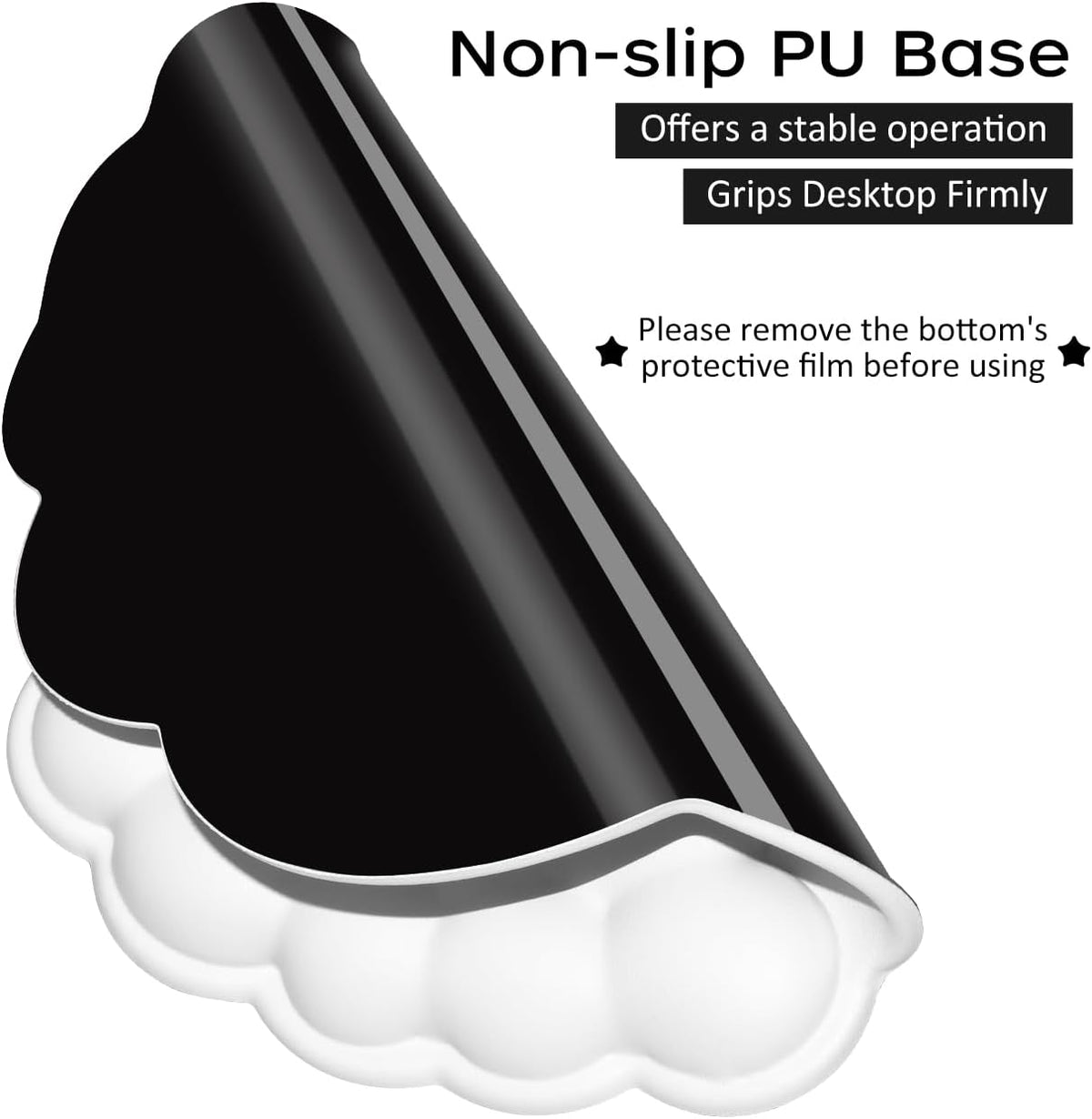 Mouse pad - Mouse pad with wrist rest - Ergonomic mouse pad - Mouse pad with leather surface, suitable for computers, laptops, office, home and travel, with non-slip bottom