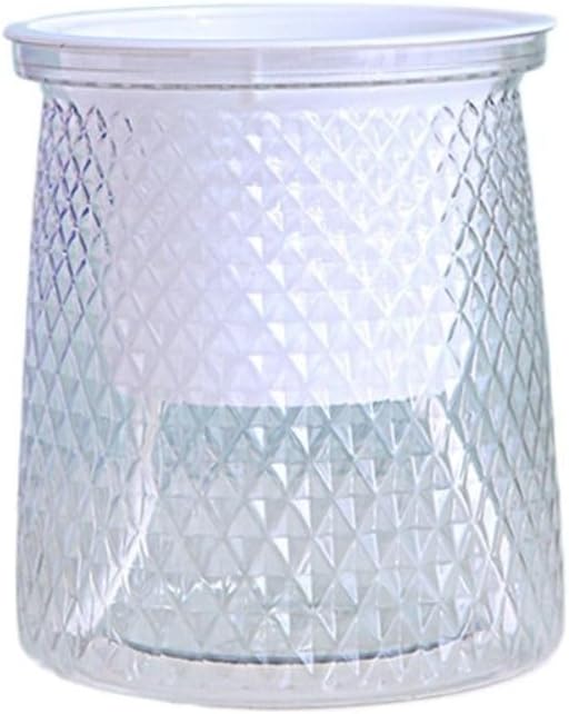 Flower pots - Plastic flower pots - sustainable garden supplies - hydroponic flower pots - visible water level - With absorbent cotton rope - Ø 10 x H 12 cm - Transparent