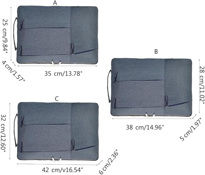 Laptop Case - Suitable for 13/14/15.6 inches - Zippered Laptop Case - Laptop Sleeve - Waterproof Oxford Cloth - Scratch and Wear Resistant, Easy to Carry - Blue