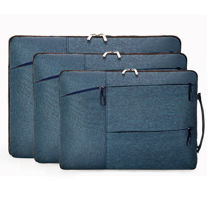 Laptop Case - Suitable for 13/14/15.6 inches - Zippered Laptop Case - Laptop Sleeve - Waterproof Oxford Cloth - Scratch and Wear Resistant, Easy to Carry - Blue