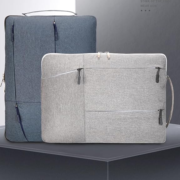 Laptop Case - Suitable for 13/14/15.6 inches - Zippered Laptop Case - Laptop Sleeve - Waterproof Oxford Cloth - Scratch and Wear Resistant, Easy to Carry - Gray