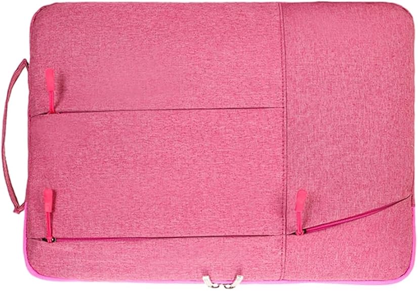 Laptop Case - Suitable for 13/14/15.6 inches - Zippered Laptop Case - Laptop Sleeve - Waterproof Oxford Cloth - Scratch and Wear Resistant, Easy to Carry - Pink