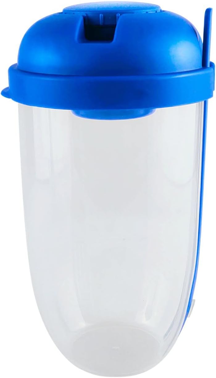 Breakfast Cup - Oat - Yogurt - Salad Cup - Portable Breakfast Lunch Cup - Food Storage Cup - Vegetable and Fruit Cup - Lid - Spoon - Blue